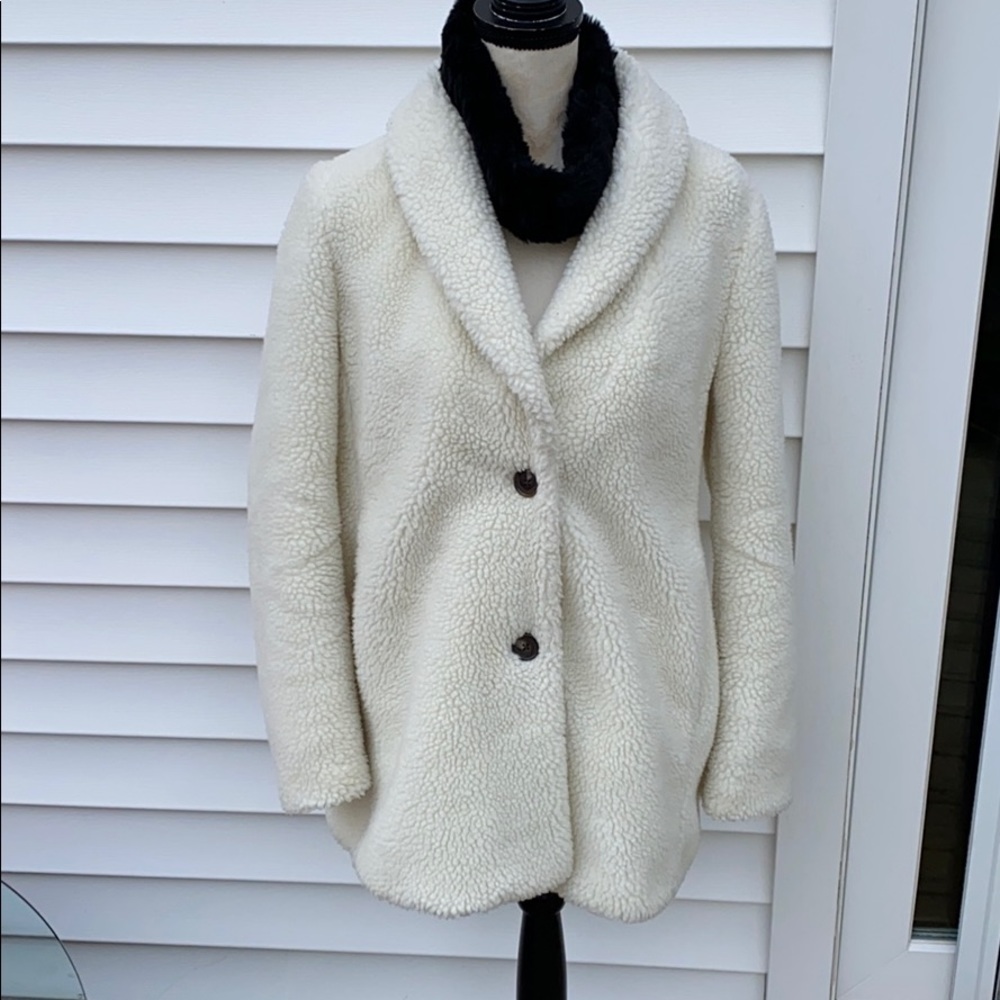 J. Crew beautiful faux fur lined jacket